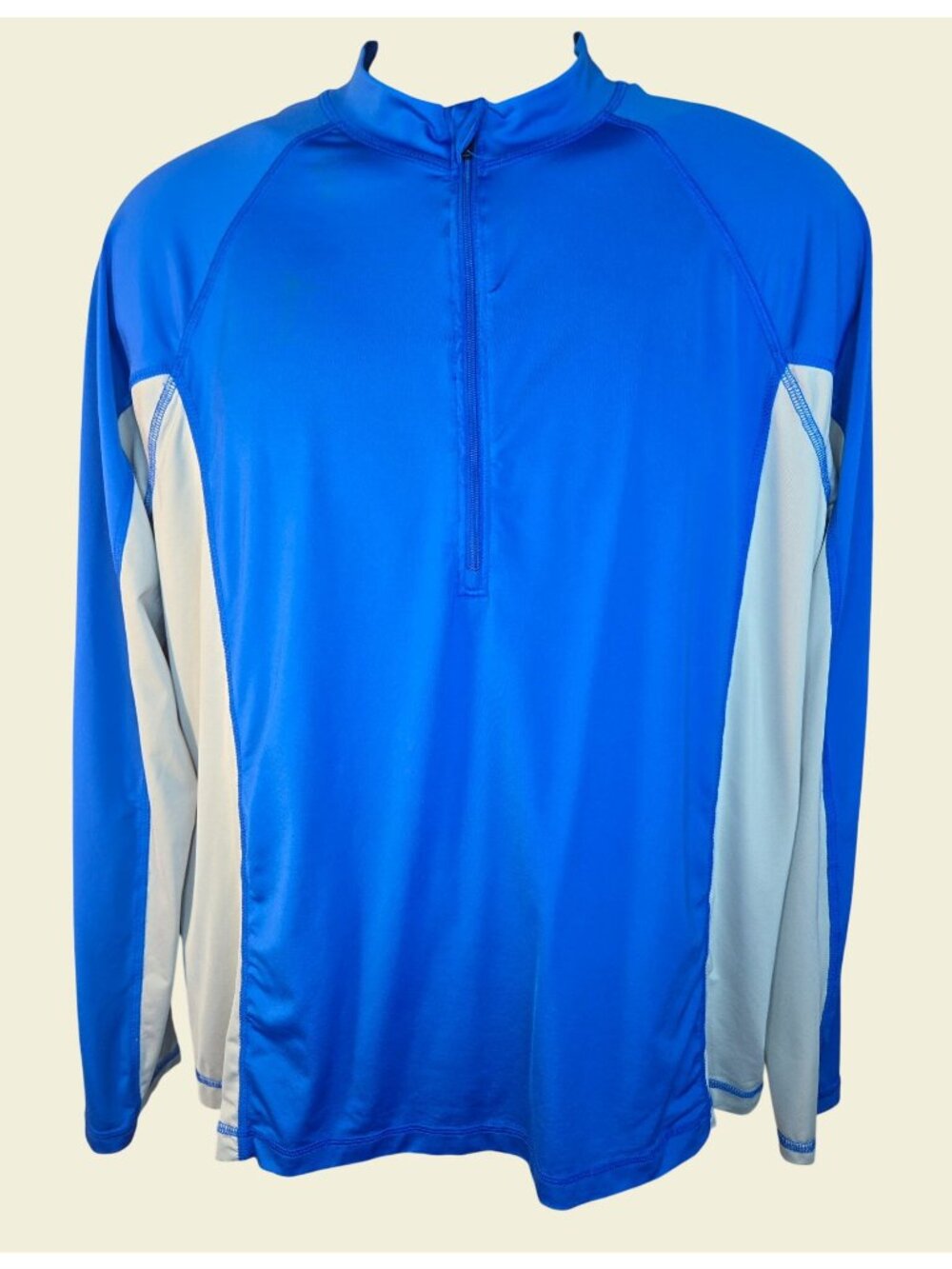 L.L. Bean Mens Blue 1/4 Zip Pullover Athletic Shirt Medium